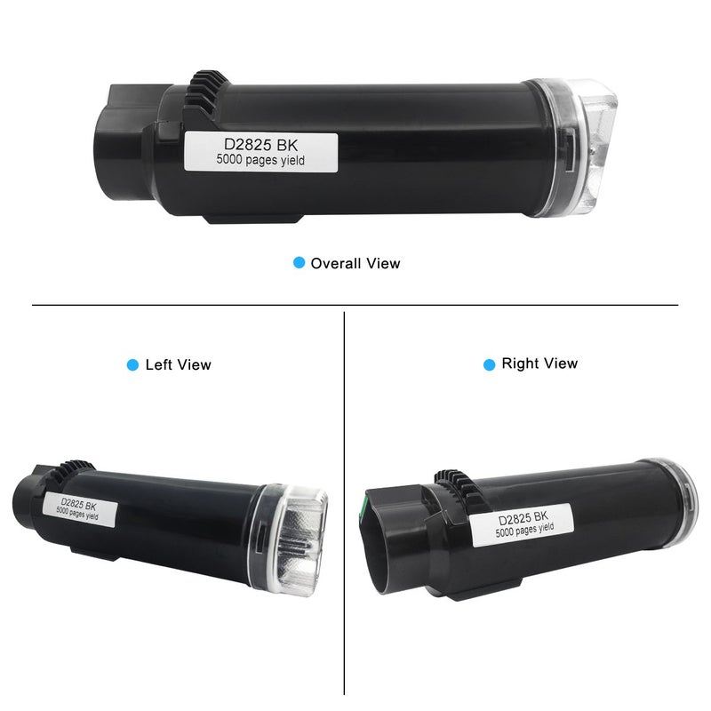 VICTORSTAR 5 Packs Compatible Toner Cartridge S2825 H625 H825 (2BK + C + Y + M )ã€Extra High Yieldã€‘ 5000 Pages for BK & 4000 Pages for C/M/Y for Dell Laser Printers H625 cdw / H825cdw / S2825cdn (5C) - Image 2